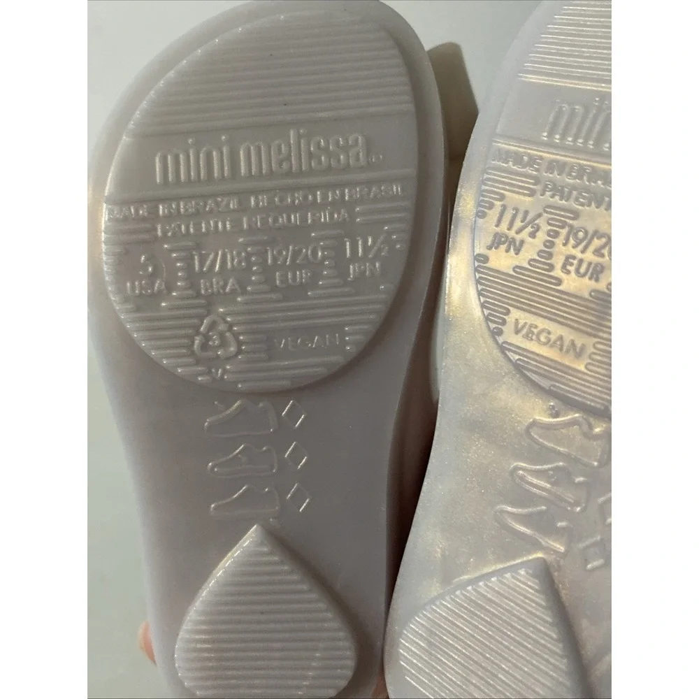 Mini Melissa Disney Princess Beige Gold Shoes Size 5